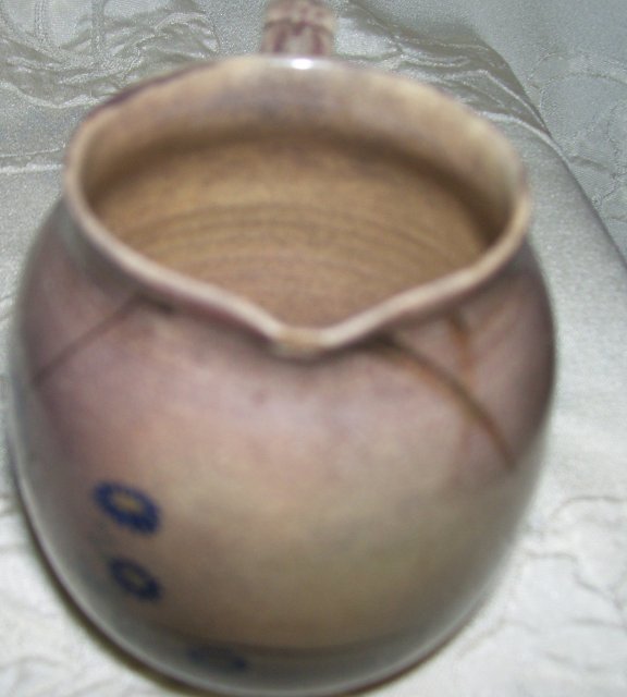 A Chinese tea pot-Dragon Handle- 1700's Painted blue birds -under glaze thin walled pottery tea pot