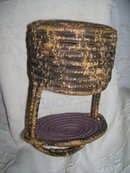 Vintage Native American late 1800's hand coiled basket with lid and handle
