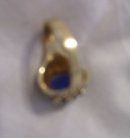 A Ladys 6.8 grams14k gold , 10 mm Natural Lapis Luzuli Nugget ring