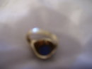 A Ladys 6.8 grams14k gold , 10 mm Natural Lapis Luzuli Nugget ring