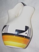 A Fluted Native American Signed wedding vase