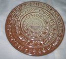 Frankoma Pottery wall plak--- Sequoyah Cherokee-Sapulpa Clay-ALPHABET Plate.