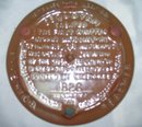 Frankoma Pottery wall plak--- Sequoyah Cherokee-Sapulpa Clay-ALPHABET Plate.