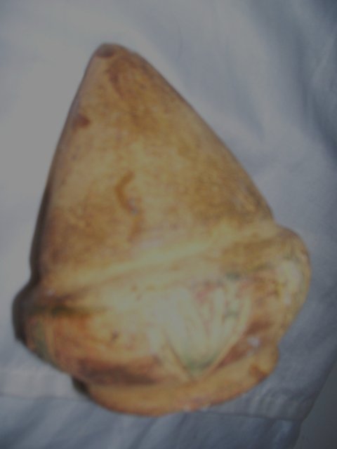 A Vintage old Hand crafted red clay Indian artifact vessel