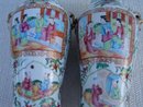 C. 1820-1840 CHINESE EXPORT ROSE MANDARIN PR. VASES