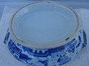 C. 1880 CHINESE EXPORT BLUE CANTON SOUP TUREEN W/COVER SOUP TUREEN