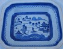 C. 1890 CHINESE EXPORT BLUE CANTON VEGETABLE DISH