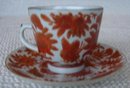 C. 1875 SACRED BIRD AND BUTTERFLY DEMITASSE CUPS/SAUCERS