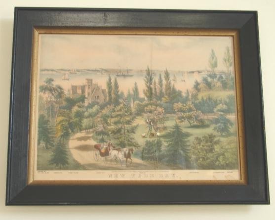 C. 1860 CURRIER & IVES LITHOGRAPH, NEW YORK BAY