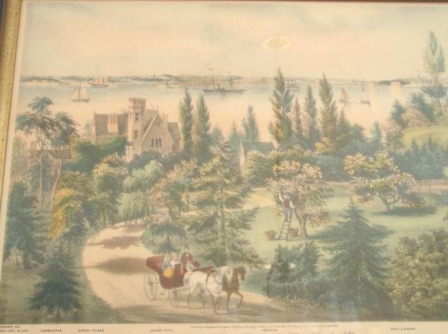 C. 1860 CURRIER & IVES LITHOGRAPH, NEW YORK BAY