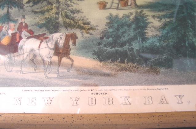 C. 1860 CURRIER & IVES LITHOGRAPH, NEW YORK BAY