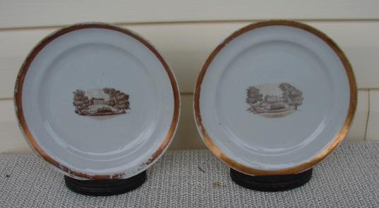 C. 1770 CHINESE EXPORT PAIR AMERICAN MARKET PLATES