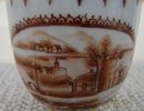 C. 1775 CHINESE EXPORT AMERICAN MARKET SCENES DEMI CUP