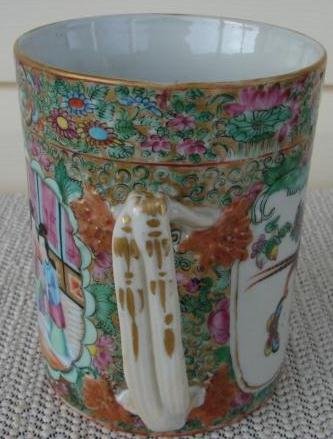 C.1820 CHINESE EXPORT ROSE MANDARIN MUG,HUGE