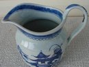 C. 1880 CHINESE EXPORT BLUE CANTON PITCHER/JUG