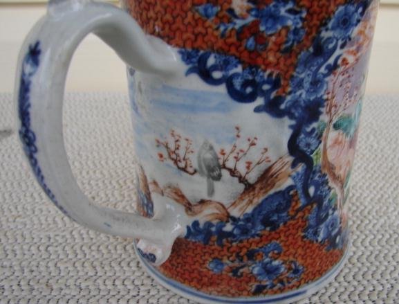 C. 1770 CHINESE EXPORT MANDARIN PALETTE MUG/TANKARD