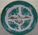 CHINESE EXPORT AMERICAN EAGLE GREEN FITZHUGH PLATE 9 3/4