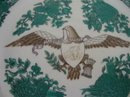 CHINESE EXPORT AMERICAN EAGLE GREEN FITZHUGH PLATE 9 3/4