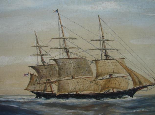 20TH. CENTURY NORTH SHORE SHIP PAINTING