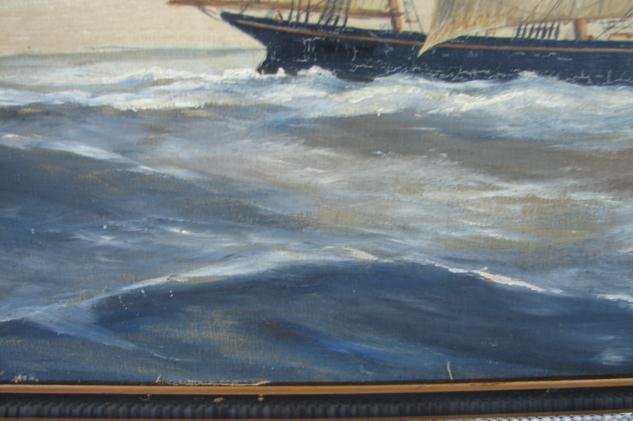 20TH. CENTURY NORTH SHORE SHIP PAINTING