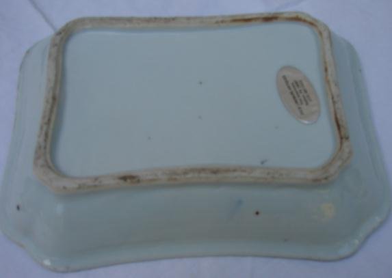 C. 1850 CHINESE EXPORT BLUE CANTON SERVING DISH