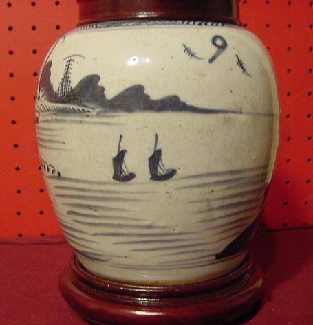 CHINESE EXPORT BLUE CANTON GINGER JAR