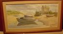 OIL ON BOARD OF MAINE SCENE OF BEACHED DORIES