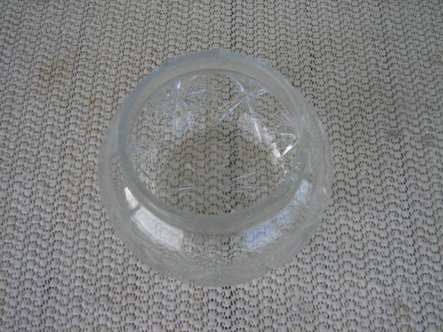 C. 1920 GLASS DRESSING JAR W/STERLING COVER