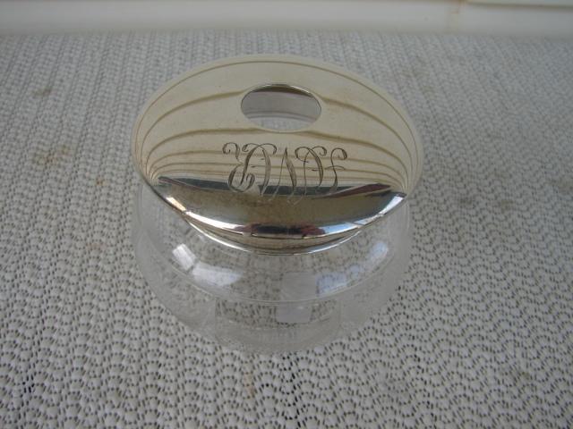 C. 1920 STERLING HAIR RECEIVER WITH S/S TOP