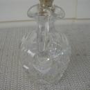 C. 1920 VICTORIAN CUT CRYSTAL CRUET W.SILVER STOPPER