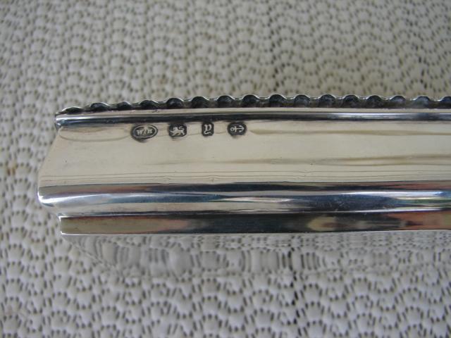 C. 1920 ENGLISH STERLING SILVER BOX W/COVER