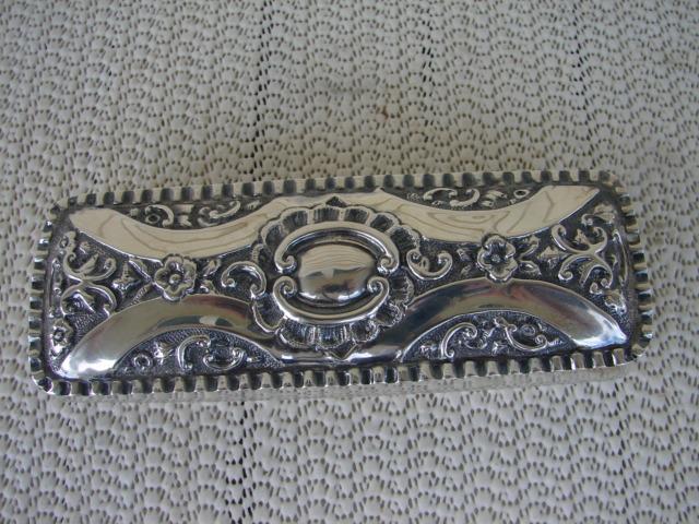 C. 1920 ENGLISH STERLING SILVER BOX W/COVER