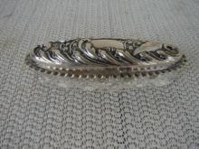C. 1920 CRYSTAL BOX W/SILVER TOP
