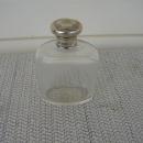C. 1920 ENGLISH PERFUME BOTTLE W/STERLING TOP