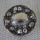 C. 1920 GLASS DRESSING JAR W/STERLING COVER