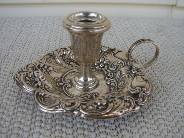 C. 1920 GORHAM STERLING REPOUSE CANDLE