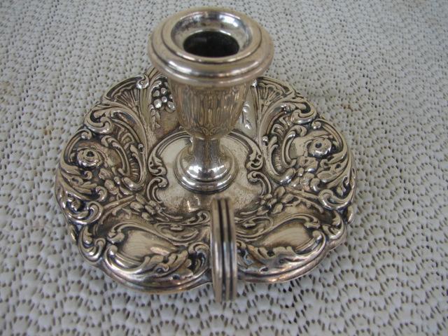 C. 1920 GORHAM STERLING REPOUSE CANDLE