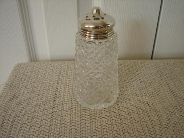 C. 1920 SUGAR SHAKER W STERLING TOP