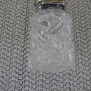 C. 1920 CRYSTAL GLASS MEDICINE BOTTLE/STERLING TOP