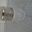 C. 1920 CRYSTAL GLASS MEDICINE BOTTLE/STERLING TOP