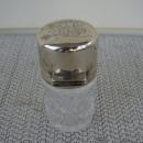 C. 1920 CRYSTAL GLASS MEDICINE BOTTLE/STERLING TOP
