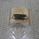 C. 1920 CRYSTAL GLASS MEDICINE BOTTLE/STERLING TOP