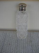 C. 1920 CUT GLASS PERFUMER W/STERLING TOP