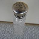 C. 1920 CUT GLASS PERFUMER W/STERLING TOP