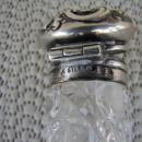 C. 1920 PERFUMER CUT GLASS W/STERLING TOP