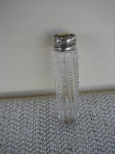 C. 1920 PERFUMER CUT GLASS W/STERLING TOP