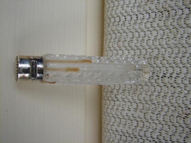 C. 1920 CRYSTAL, GLASS, STERLING PERFUMER