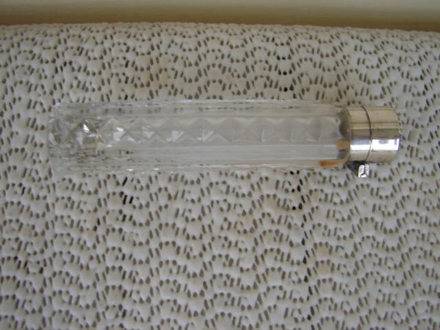 C. 1920 CRYSTAL, GLASS, STERLING PERFUMER