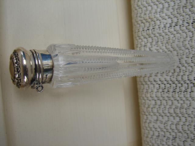 C. 1920 CRYSTAL PERFUMER W/STERLING TOP