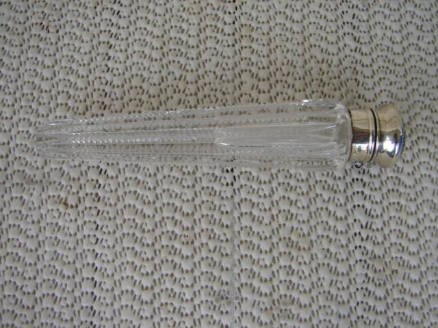 C. 1920 CRYSTAL PERFUMER W/STERLING TOP